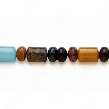 15-16″ 10m/10x14mm Multi Stone Rondell/Capsule Plain Beads