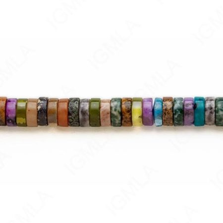 15-16″ 10mm Multi Stone Heishi Plain Beads