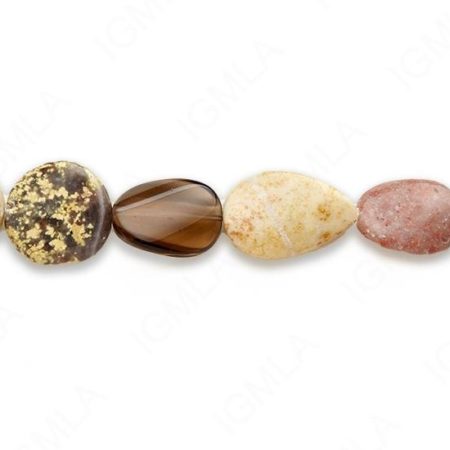 15-16″ Small Multi Stone Mix Shapes Plain Beads