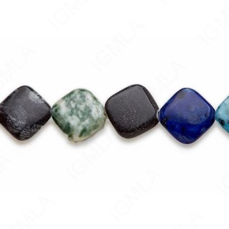 15-16″ 18mm Multi Stone Diamond Plain Beads