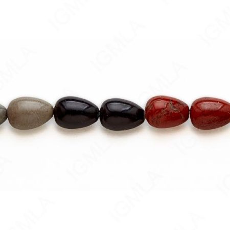 15-16″ 10X14mm Multi Stone Drop Plain Beads