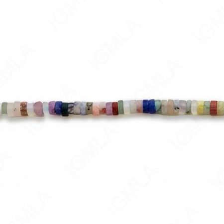 15-16″ 4mm Multi Stone Heishi Matt Beads