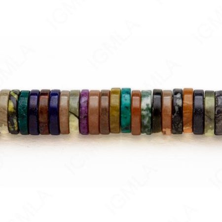 15-16″ 14X3mm Multi Stone Heishi Plain Beads
