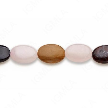 15-16″ 13X18mm Multi Stone Oval Plain Beads