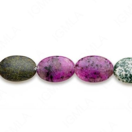 15-16″ 18X25mm Multi Stone Oval Plain Beads