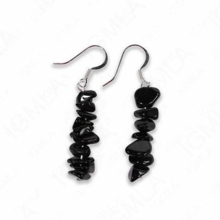 Black Obsidian Chips Earrings