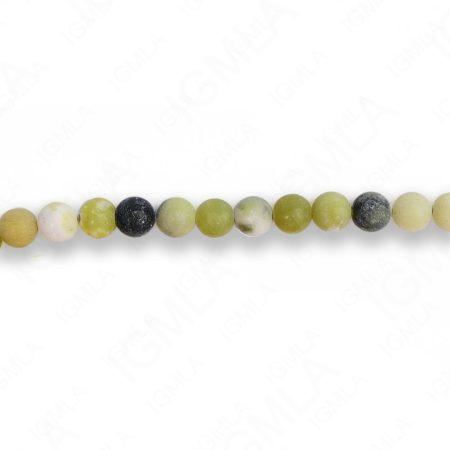 6mm Flower Serpentine Round Matt Beads