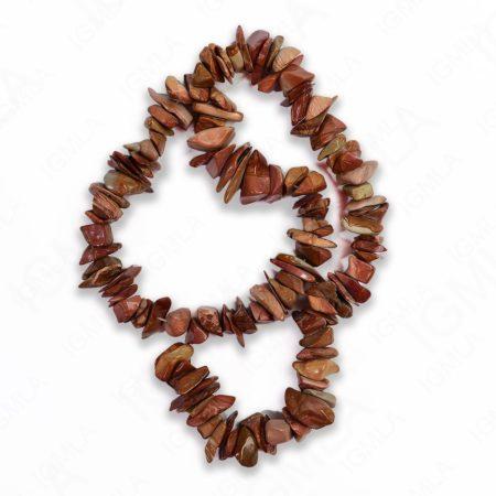 16″ Red Picture Jasper Chips Beads