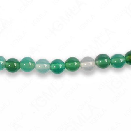 4mm Green Agate Round Beads