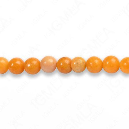 4mm Yellow Serpentine Round Beads