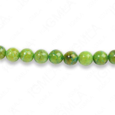 4mm Green Moss Jasper Round Beads