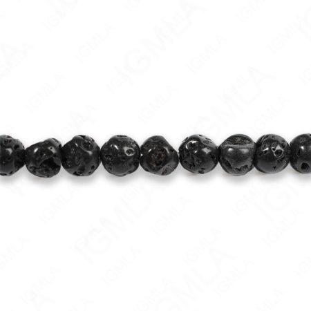 4mm Lava Round Beads
