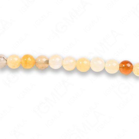 4mm Yellow Jade Round Beads