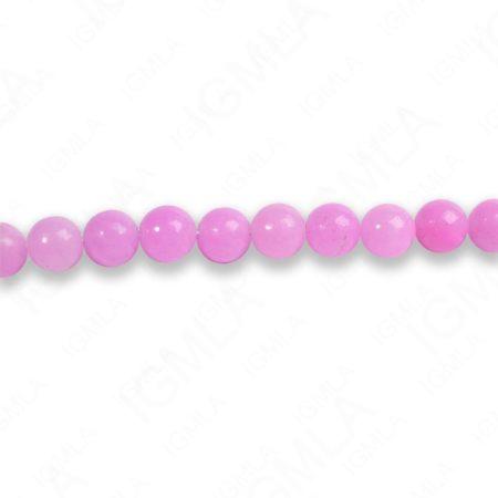 4mm Dyed Purple Serpentine Round Beads