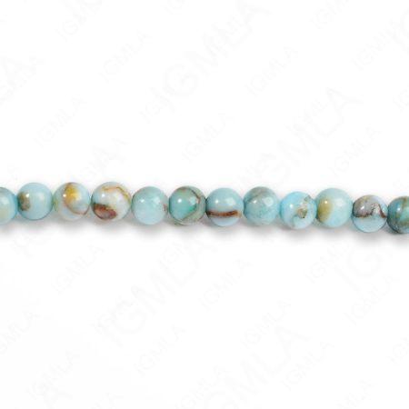 4mm Dyed Turquoise Stone Round Beads