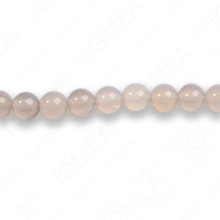 4mm Grey Agate Round Beads