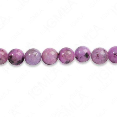 8mm Dyed Purple Kiwi Round Beads