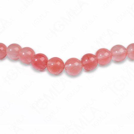 8mm Cherry Quartz Round Beads