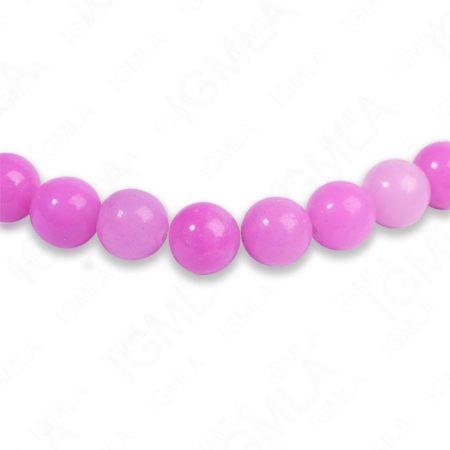8mm Dyed Purple Serpentine Round Beads