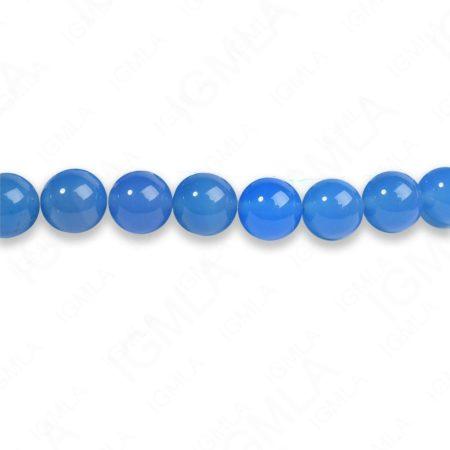 8mm Blue Agate Round Beads