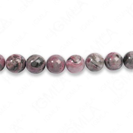 8mm Dyed Red Laguna Lace Jasper Round Beads