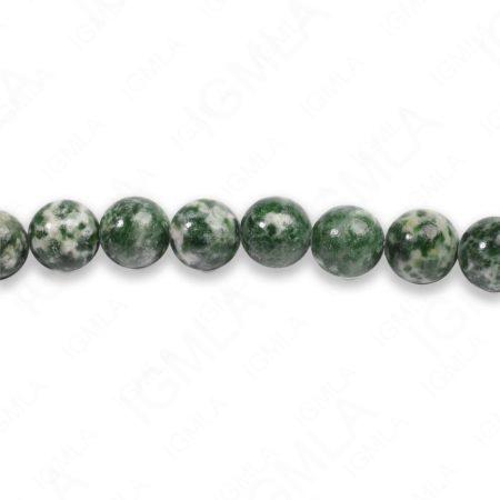 8mm Green Spot Agate Round Beads