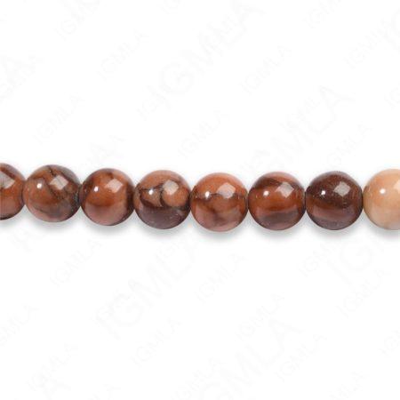 8mm Red Patter Agate Round Beads
