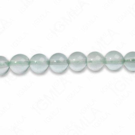 8mm Aqua Glass Round Beads