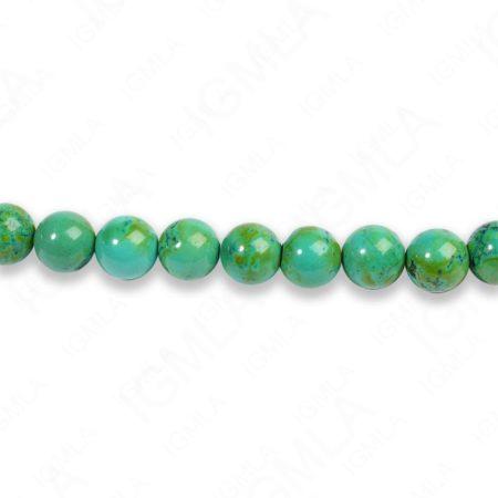 8mm Dyed Blue/Green Magnesite Turquoise Round Beads