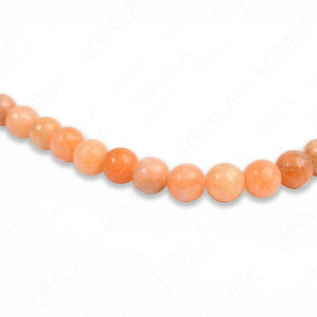 8mm Orange Calcite Round Beads