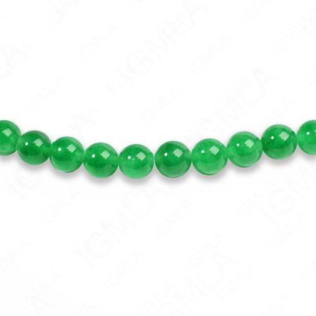 8mm Dyed Green Jade Round Beads