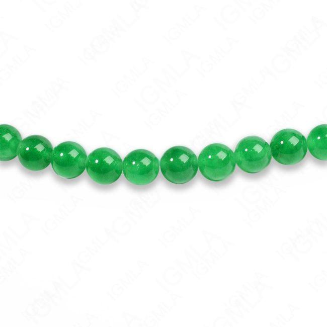 8mm Dyed Green Jade Round Beads