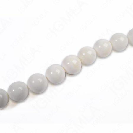 12mm White Agate Round Beads