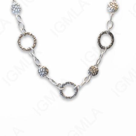 Zinc Alloy Silver Plated Necklace