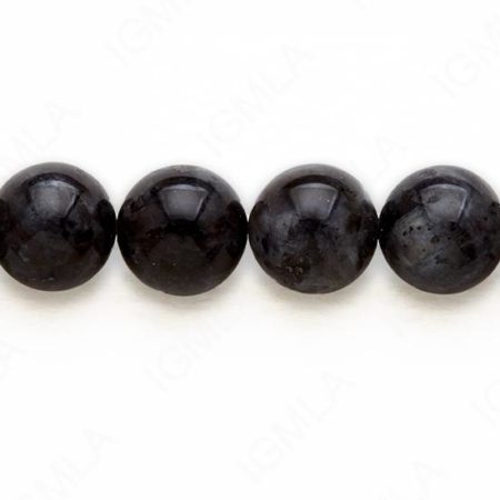 16″ 12M.M. Black Labradorite Round Beads