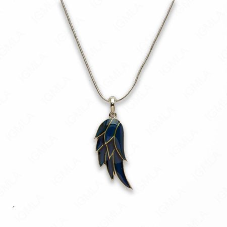 Zinc Alloy Silver Plating Mood Feather Necklace