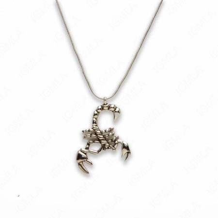 Zinc Alloy Silver Plated Scorpion Necklace