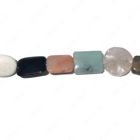 15-16″ Mix Multi Stone Mix Shapes Plain Beads