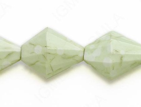 15-16″ 24X30X12mm Lemon Chrysophrase Diamond Faceted Beads