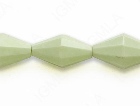 15-16″ 15X25mm Lemon Chrysophrase Double Cone Faceted Beads