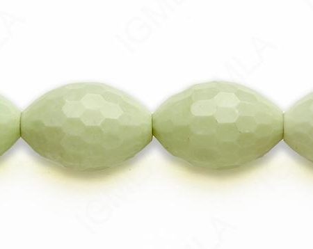 15-16″ 20X30mm Lemon Chrysophrase Rice Faceted Beads