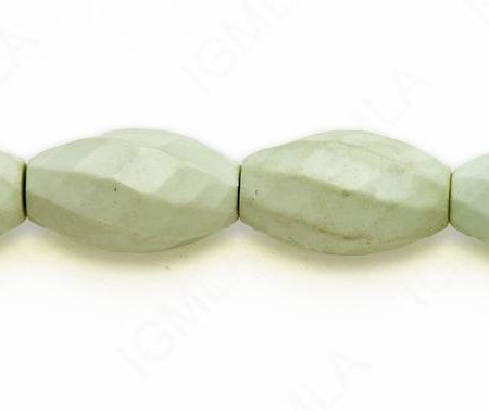 15-16″ 15X25mm Lemon Chrysophrase Rice Faceted Beads