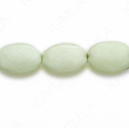 15-16″ 12X16mm Lemon Chrysophrase Oval Plain Beads