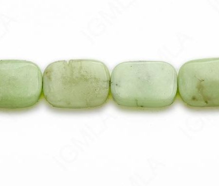 15-16″ 12X16mm Lemon Chrysophrase Rectangle Plain Beads
