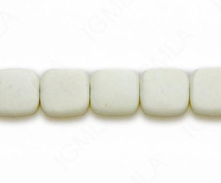 15-16″ 12mm Lemon Chrysophrase Square Plain Beads