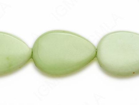 15-16″ 22X30mm Lemon Chrysophrase Pear Plain Beads