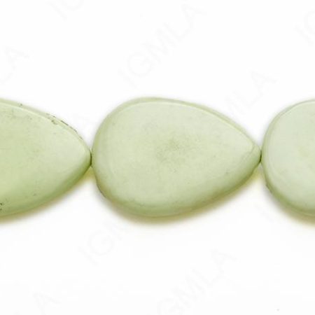 15-16″ 30X40mm Lemon Chrysophrase Pear Plain Beads