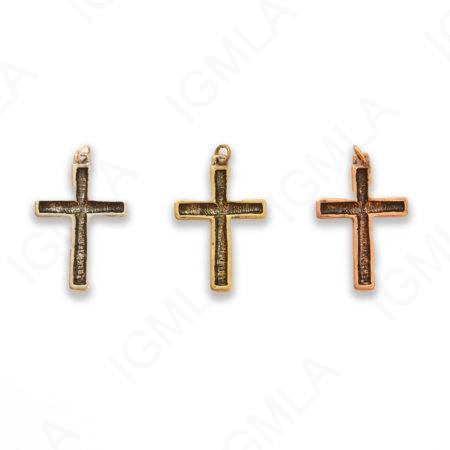 Zinc Alloy Gold, Silver, Copper Burnished Cross Pendants