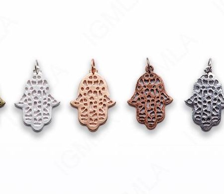 Small Zinc Alloy Matt Rose, Gold, Silver, Gold Plated, Burnish Gold, Silver, Copper Lucky Hand Charm