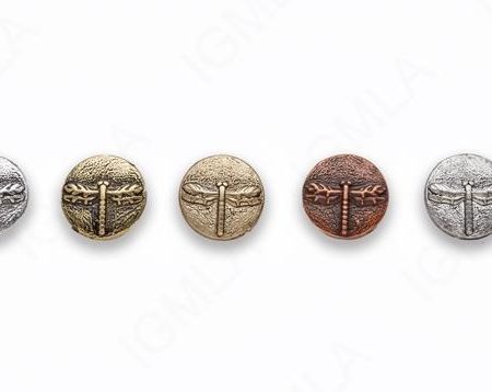 Small Zinc Alloy Finding Matt Ant Silver, Ant Gold, Burnish Gold, Silver, Copper Dragon Fly Coin Charm